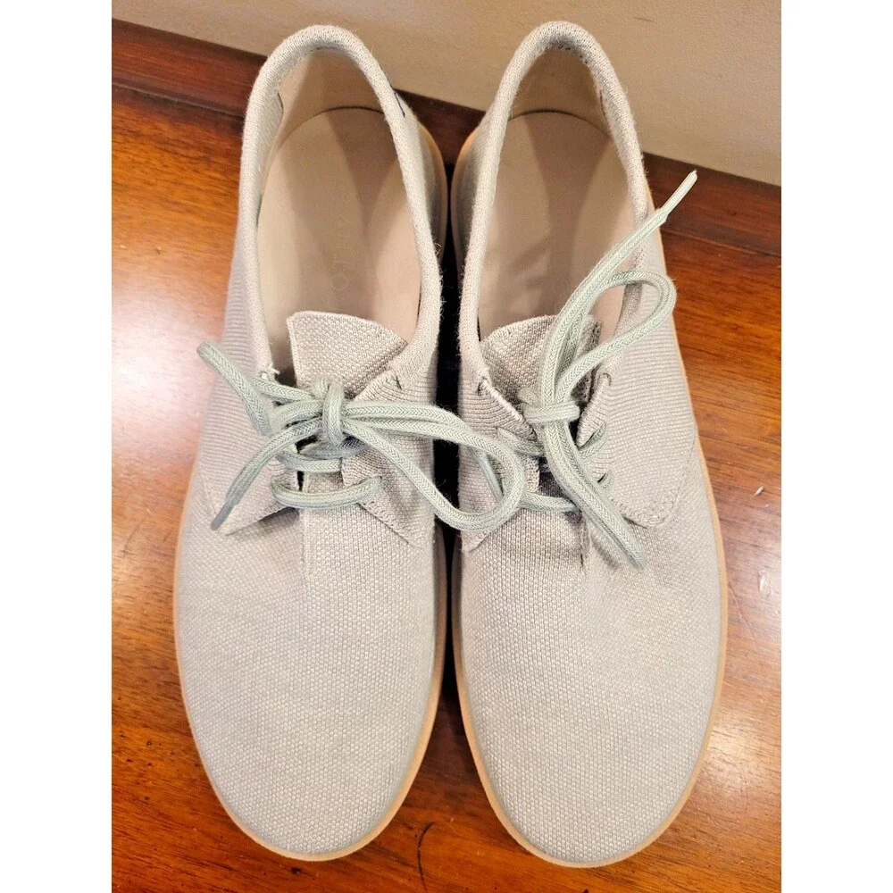Rothys The Monty Shoe in Sea Grass Sage Green Lace Up Sneaker Mens Size 13 NICE - Picture 2 of 11